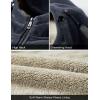 imageFlygo Sherpa Hoodies for Men Zip Up Winter Fleece Lined Hooded Sweatshirt Heavyweight Warm JacketsVelvet Grey