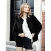 imageFlygo Faux Fur Coat Women Faux Fur Jacket Fluffy Open Front Cardigan Shaggy Short Coat Fall Winter JacketBlack
