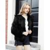 imageFlygo Faux Fur Coat Women Faux Fur Jacket Fluffy Open Front Cardigan Shaggy Short Coat Fall Winter JacketBlack
