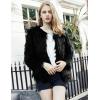 imageFlygo Faux Fur Coat Women Faux Fur Jacket Fluffy Open Front Cardigan Shaggy Short Coat Fall Winter JacketBlack