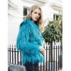 imageFlygo Faux Fur Coat Women Faux Fur Jacket Fluffy Open Front Cardigan Shaggy Short Coat Fall Winter JacketLake Blue