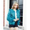 imageFlygo Faux Fur Coat Women Faux Fur Jacket Fluffy Open Front Cardigan Shaggy Short Coat Fall Winter JacketLake Blue