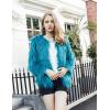 imageFlygo Faux Fur Coat Women Faux Fur Jacket Fluffy Open Front Cardigan Shaggy Short Coat Fall Winter JacketLake Blue