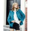 imageFlygo Faux Fur Coat Women Faux Fur Jacket Fluffy Open Front Cardigan Shaggy Short Coat Fall Winter JacketLake Blue