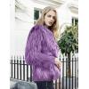 imageFlygo Faux Fur Coat Women Faux Fur Jacket Fluffy Open Front Cardigan Shaggy Short Coat Fall Winter JacketPurple