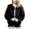 imageFlygo Faux Fur Coat Women Faux Fur Jacket Fluffy Open Front Cardigan Shaggy Short Coat Fall Winter JacketBlack