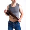 imageFlygo 2 Pack Thermal Tank Top Men Cotton Winter Warm Fleece Lined Underwear Sleeveless Vest UndershirtBlackdarkgrey