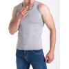 imageFlygo 2 Pack Thermal Tank Top Men Cotton Winter Warm Fleece Lined Underwear Sleeveless Vest UndershirtBlacklightgrey