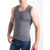 imageFlygo 2 Pack Thermal Tank Top Men Cotton Winter Warm Fleece Lined Underwear Sleeveless Vest UndershirtDarkgreylightgrey