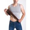 imageFlygo 2 Pack Thermal Tank Top Men Cotton Winter Warm Fleece Lined Underwear Sleeveless Vest UndershirtDarkgreylightgrey
