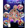 imageFlygo 80s 90s Outfit for Men Retro Track Suits 80s Tracksuit Set Windbreaker Hip Hop Party Rave OutfitsRed