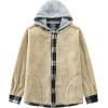 imageFlygo Flannel Shirt Jacket Men Fleece Hoodie Sherpa Lined Plaid Button Down Fall Winter Jackets with HoodBlackwhite
