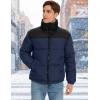 imageFlygo Men Puffer Jacket Winter Coats Water Resistant Long Sleeve Zip Up Lightweight Quilted Down JacketsNavyXLarge