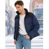 imageFlygo Men Puffer Jacket Winter Coats Water Resistant Long Sleeve Zip Up Lightweight Quilted Down JacketsNavyXLarge