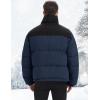 imageFlygo Men Puffer Jacket Winter Coats Water Resistant Long Sleeve Zip Up Lightweight Quilted Down JacketsNavyXLarge