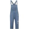 imageFlygo Mens Bib Overall Shorts Casual Ripped Denim Jumpsuit RompersBlack