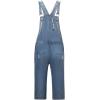 imageFlygo Mens Bib Overall Shorts Casual Ripped Denim Jumpsuit RompersBlue