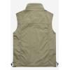 imageFlygo Mens Casual Lightweight Outdoor Work Safari Fishing Travel Photo Vest Multi PocketsKhaki