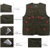 imageFlygo Mens Casual Outdoor Work Utility Safari Fishing Travel Vest with PocketsKhaki