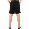 imageFlygo Mens Classic Fit 7 Inseam Chino Oxford Shorts Pleated Flat Golf ShortsBlack