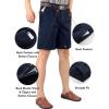 imageFlygo Mens Classic Fit 7 Inseam Chino Oxford Shorts Pleated Flat Golf ShortsNavy