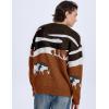 imageFlygo Mens Cow Sweater Harajuku Oversized Sweaters Chunky Casual Knit Pullover Jumper Fall Winter FashionBrown