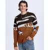 imageFlygo Mens Cow Sweater Harajuku Oversized Sweaters Chunky Casual Knit Pullover Jumper Fall Winter FashionBrown