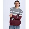 imageFlygo Mens Cow Sweater Harajuku Oversized Sweaters Chunky Casual Knit Pullover Jumper Fall Winter FashionBurgundy