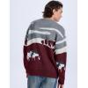 imageFlygo Mens Cow Sweater Harajuku Oversized Sweaters Chunky Casual Knit Pullover Jumper Fall Winter FashionBurgundy