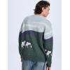 imageFlygo Mens Cow Sweater Harajuku Oversized Sweaters Chunky Casual Knit Pullover Jumper Fall Winter FashionGrey