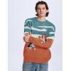 imageFlygo Mens Cow Sweater Harajuku Oversized Sweaters Chunky Casual Knit Pullover Jumper Fall Winter FashionOrange