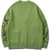 imageFlygo Mens Dinosaur Sweater Chunky Oversized Knitted Cartoon Button Down Sweater CardiganGreen