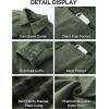 imageFlygo Mens Flannel Lined Denim Jacket Snap Cowboy Cut Western Classic Slim Fit Vintage Heavy Duty Jacket Trucker Coats