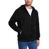 imageFlygo Mens Fleece Hoodie Jacket Jacquard PlaidCloth Zipper Sherpa Lined Sweatshirt Jackets Winter Warm CoatBlack