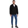 imageFlygo Mens Fleece Hoodie Jacket Jacquard PlaidCloth Zipper Sherpa Lined Sweatshirt Jackets Winter Warm CoatBlack