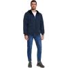 imageFlygo Mens Fleece Hoodie Jacket Jacquard PlaidCloth Zipper Sherpa Lined Sweatshirt Jackets Winter Warm CoatNavyblue