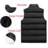 imageFlygo Mens Fleece Lined Winter Warm Outdoor Padded Puffer Vest Thick Sleeveless Jacket with PocketsBlack