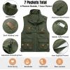 imageFlygo Mens Lightweight Outdoor Travel Work Fishing Vest with MultiPockets02 Army Green