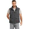 imageFlygo Mens Lightweight Outdoor Travel Work Fishing Vest with MultiPockets02 Grey
