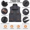 imageFlygo Mens Lightweight Outdoor Travel Work Fishing Vest with MultiPockets02 Grey