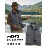 imageFlygo Mens Lightweight Outdoor Travel Work Fishing Vest with MultiPockets02 Grey