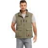 imageFlygo Mens Lightweight Outdoor Travel Work Fishing Vest with MultiPockets02 Khaki