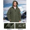 imageFlygo Mens Long Parka Winter Coats Hooded Puffer Jacket Heavy Warm WaterResistant Outerwear Cold WeatherArmy Green