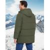imageFlygo Mens Long Parka Winter Coats Hooded Puffer Jacket Heavy Warm WaterResistant Outerwear Cold WeatherArmy Green