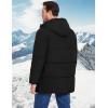 imageFlygo Mens Long Parka Winter Coats Hooded Puffer Jacket Heavy Warm WaterResistant Outerwear Cold WeatherBlack