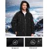 imageFlygo Mens Long Parka Winter Coats Hooded Puffer Jacket Heavy Warm WaterResistant Outerwear Cold WeatherBlack