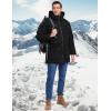 imageFlygo Mens Long Parka Winter Coats Hooded Puffer Jacket Heavy Warm WaterResistant Outerwear Cold WeatherBlack