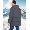 imageFlygo Mens Long Parka Winter Coats Hooded Puffer Jacket Heavy Warm WaterResistant Outerwear Cold WeatherDarkgrey