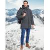 imageFlygo Mens Long Parka Winter Coats Hooded Puffer Jacket Heavy Warm WaterResistant Outerwear Cold WeatherDarkgrey