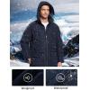 imageFlygo Mens Long Parka Winter Coats Hooded Puffer Jacket Heavy Warm WaterResistant Outerwear Cold WeatherNavy